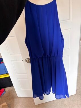 Lovely Day Royal Blue Chiffon Mini Dress